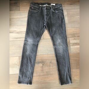 All Saints cigarette grey mens jeans size 33